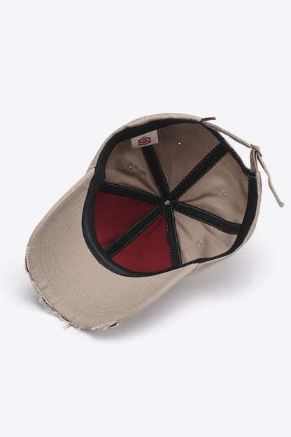 ATLANTIC Graphic Distressed Baseball Cap-Teresa&#39;s Fashionista LLC