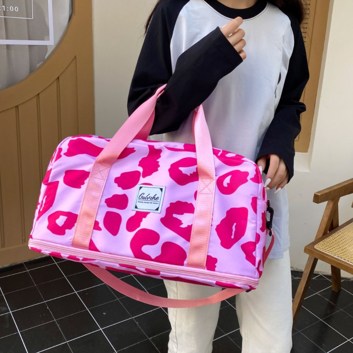 Oxford Cloth Printed Travel Bag-Teresa&#39;s Fashionista LLC