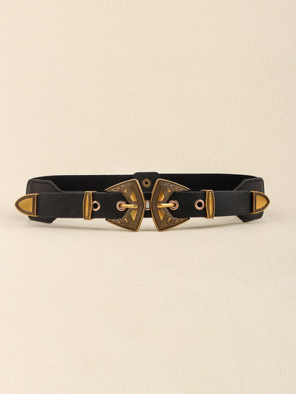 Double Buckle PU Leather Belt-Teresa&#39;s Fashionista LLC