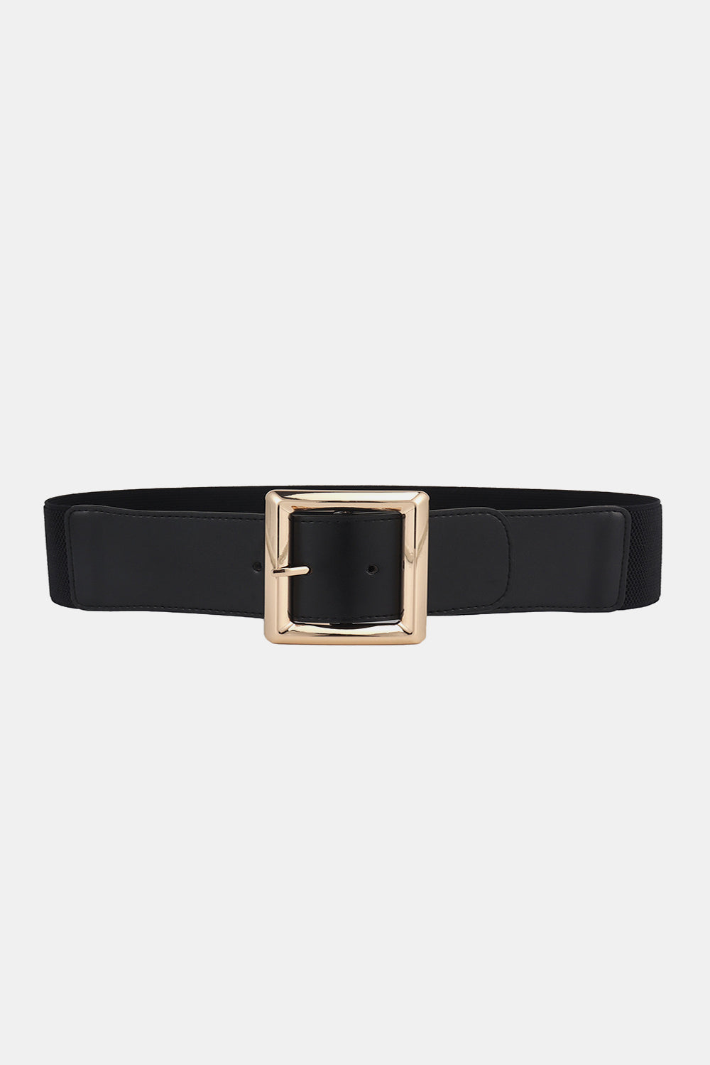 Rectangle Buckle Elastic Wide Belt-Teresa&#39;s Fashionista LLC