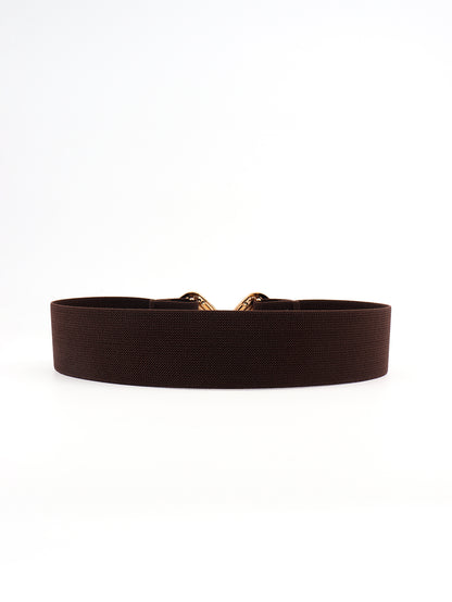 Geometric Buckle Elastic Wide Belt-Teresa&#39;s Fashionista LLC