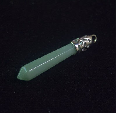 Natural Crystal Hexagonal Prism Bullet Pendant-Teresa&#39;s Fashionista LLC