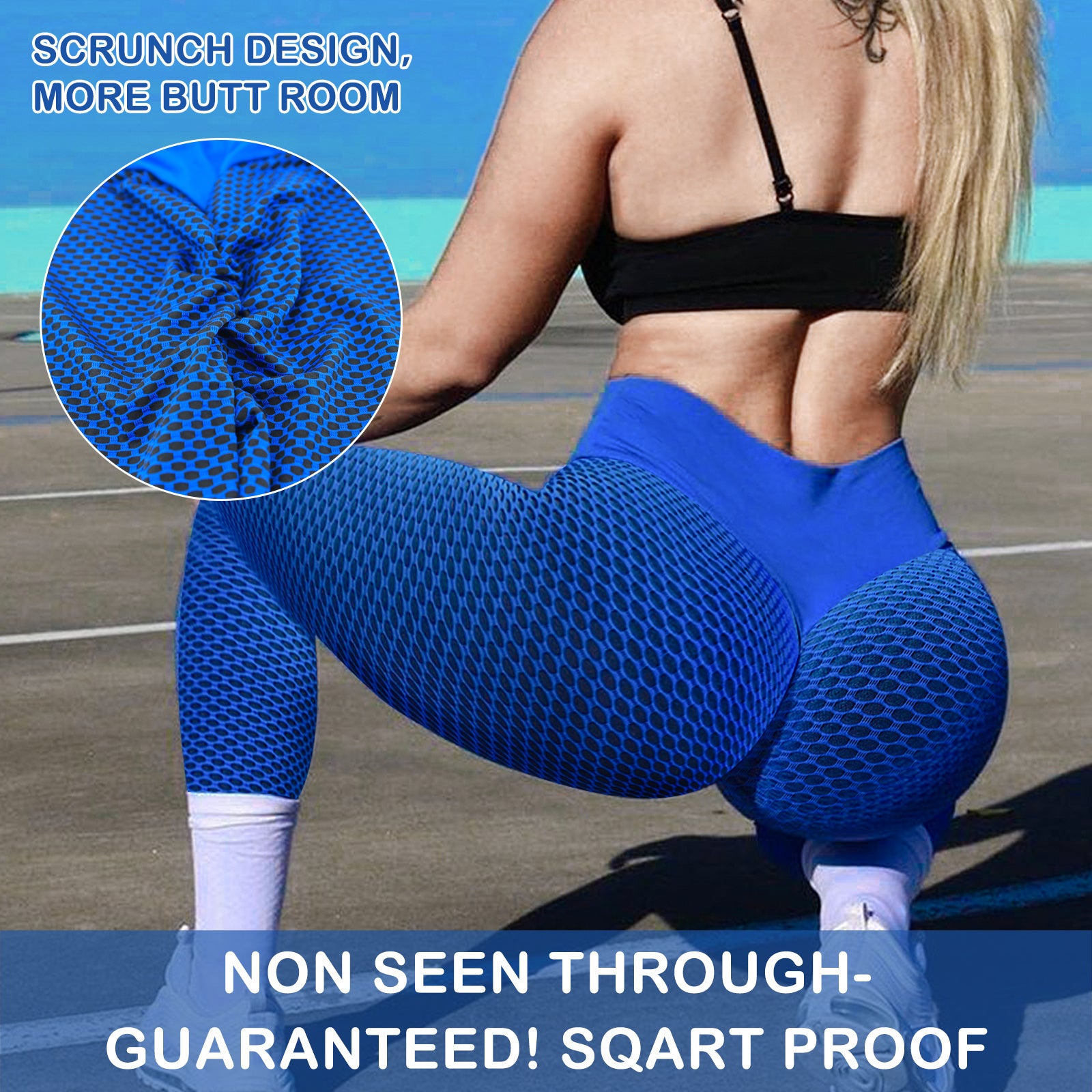 TIK Tok Leggings Women Butt Lifting Workout Tights Plus Size Sports High Waist Yoga Pants-Teresa&#39;s Fashionista LLC