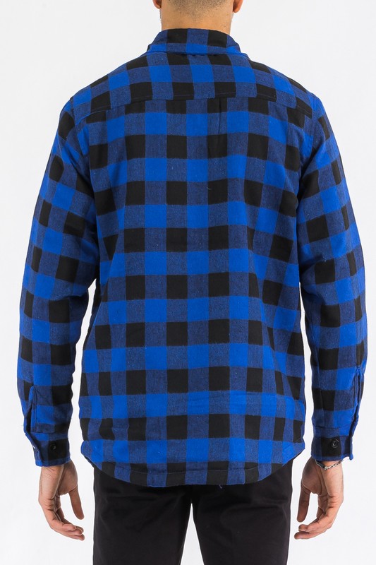 Mens Quilted Padded Flannel-Teresa&#39;s Fashionista LLC