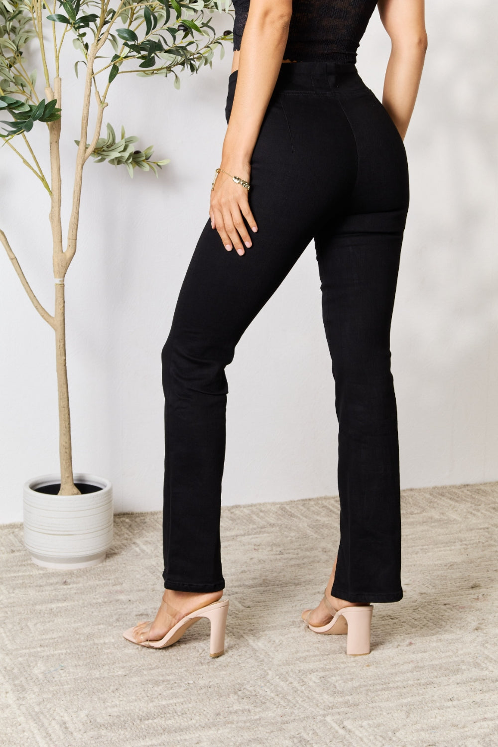 BAYEAS Slit Bootcut Jeans-Teresa&#39;s Fashionista LLC