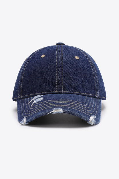 Distressed Adjustable Baseball Cap-Teresa&#39;s Fashionista LLC