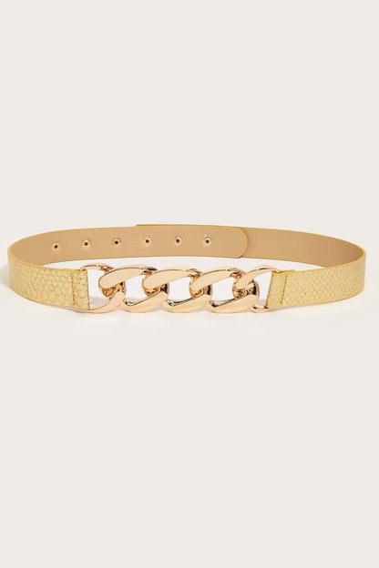 Chain Detail PU Belt-Teresa&#39;s Fashionista LLC