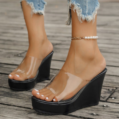 Open Toe Wedge Sandals-Teresa&#39;s Fashionista LLC