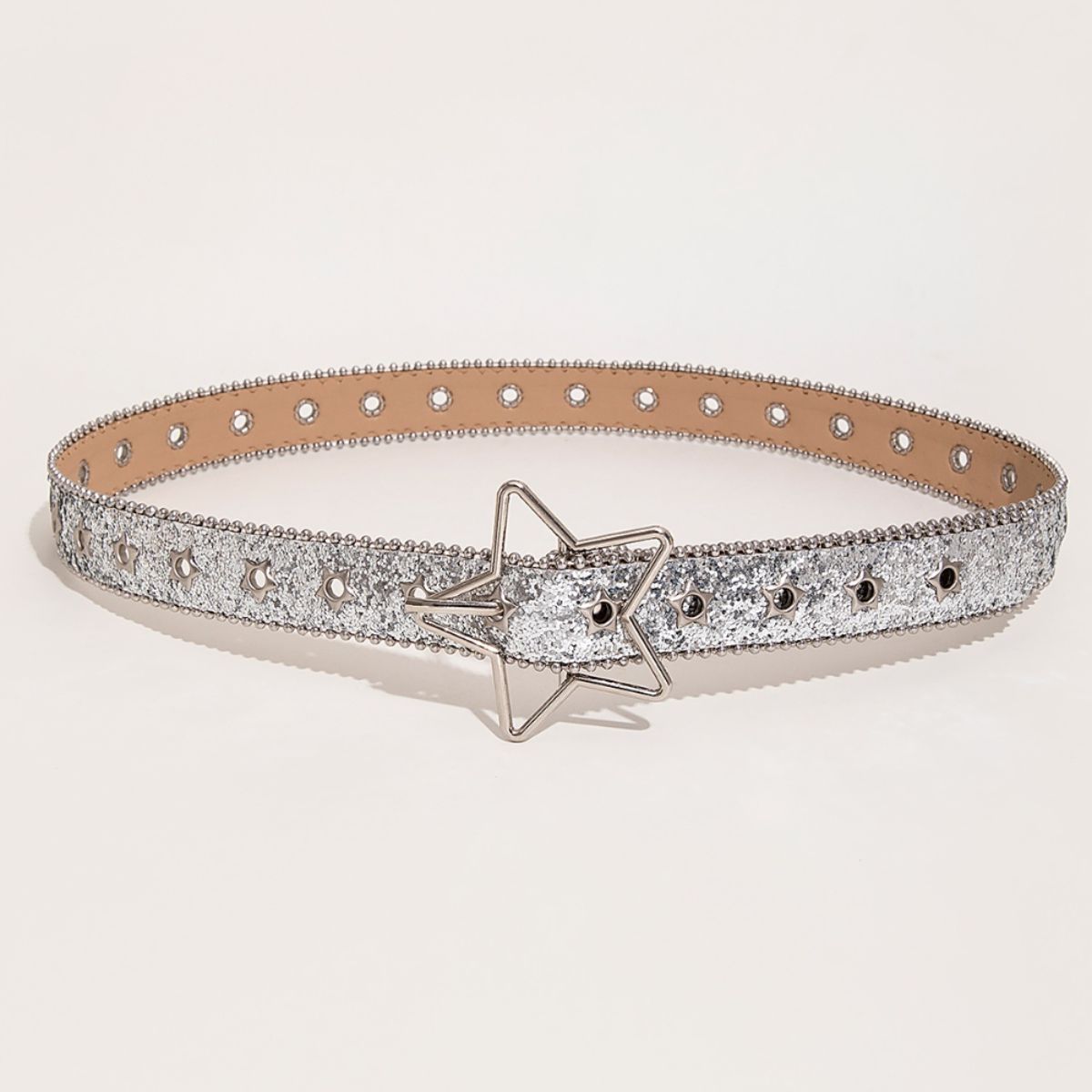 PU Leather Star Shape Buckle Belt-Teresa&#39;s Fashionista LLC