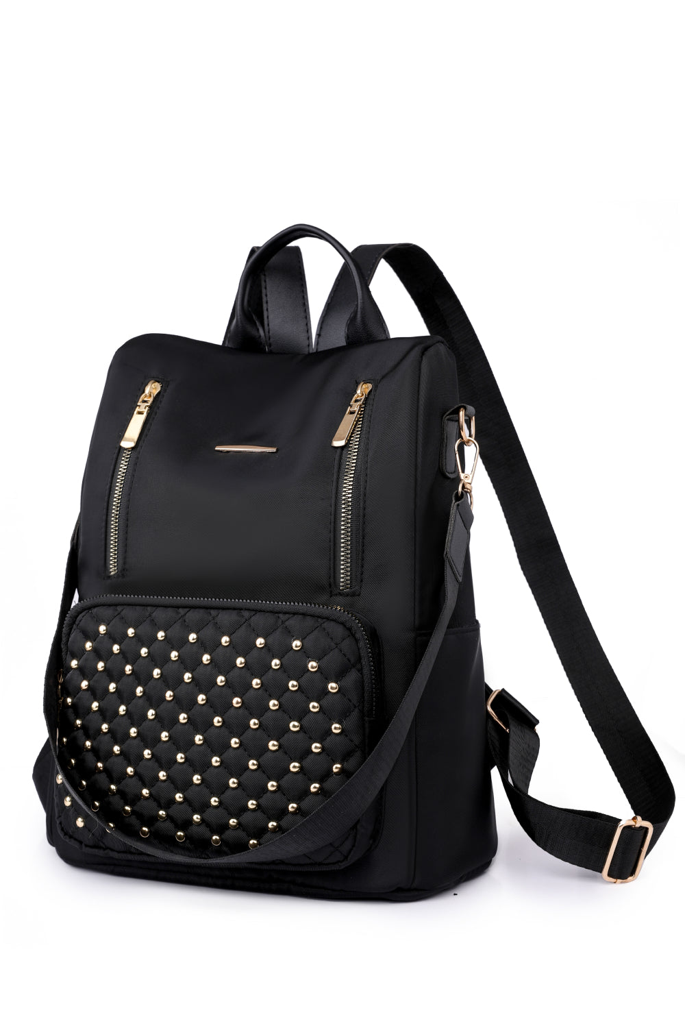 Zipper Pocket Beaded Backpack-Teresa&#39;s Fashionista LLC