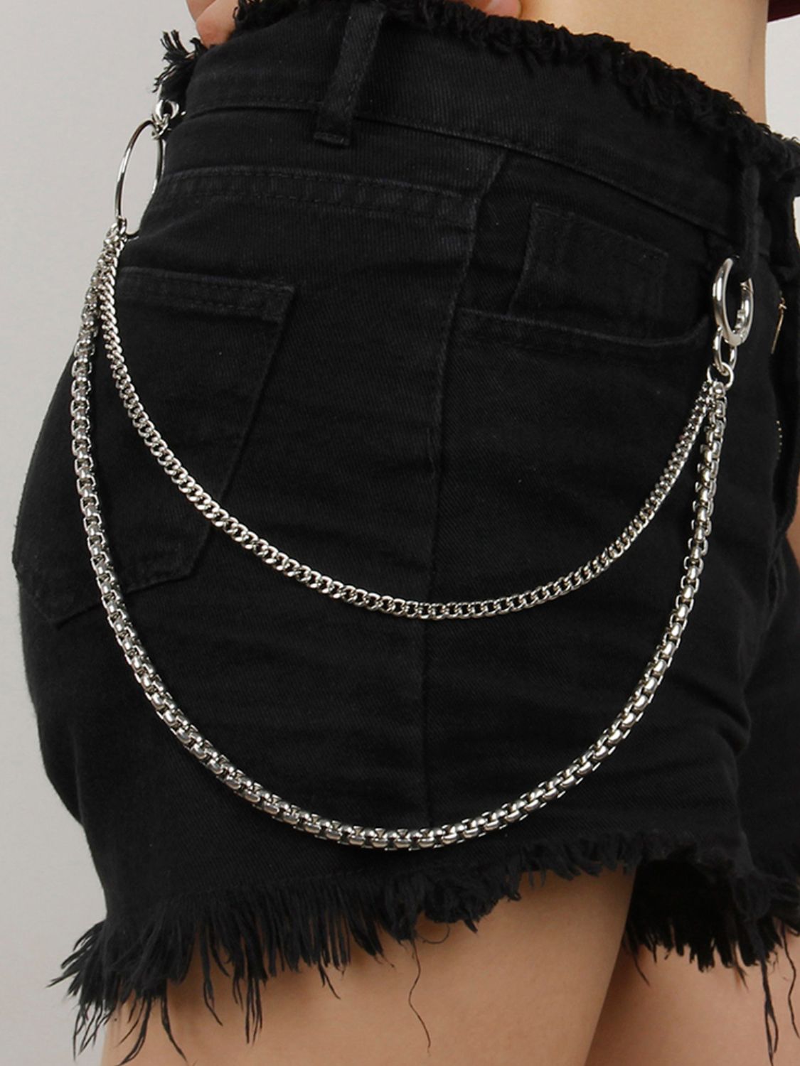 Double-Layered Metal Chain Belt-Teresa&#39;s Fashionista LLC