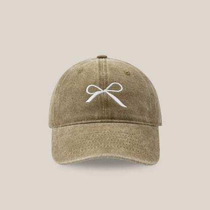 Bow Embroidered Adjustable Cap-Teresa&#39;s Fashionista LLC