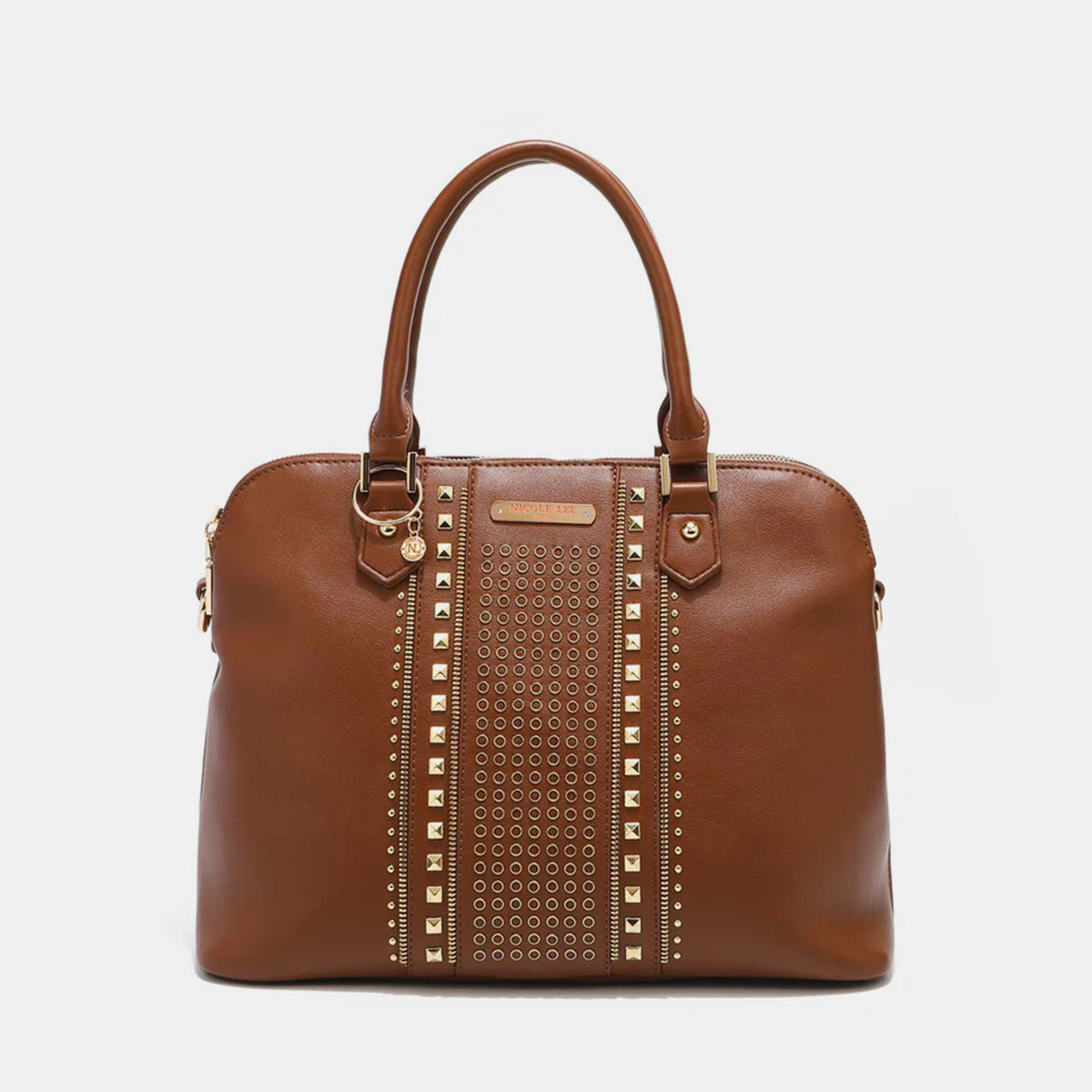 Nicole Lee USA Studded Decor Handbag-Teresa&#39;s Fashionista LLC