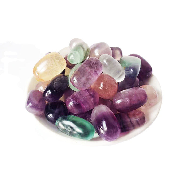 Natural Crystal Rainbow Fluorite Polishing And Polishing-Teresa&#39;s Fashionista LLC