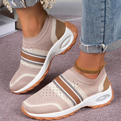 Breathable Round Toe Sneakers-Teresa&#39;s Fashionista LLC