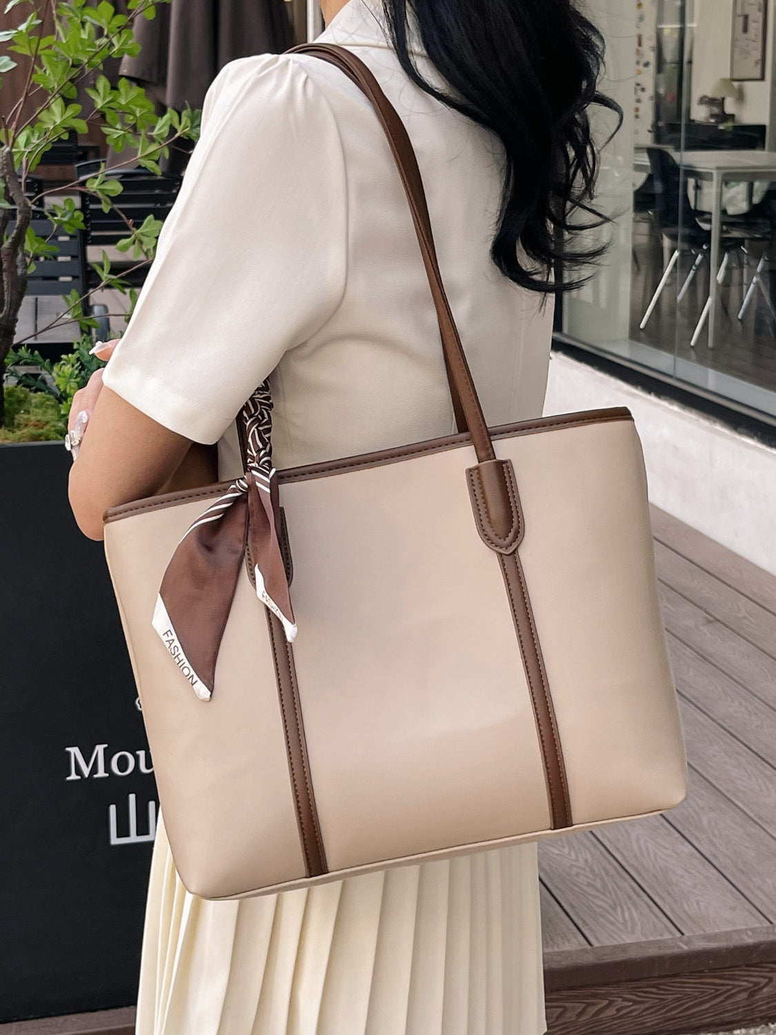 PU Leather Tote Bag-Teresa&#39;s Fashionista LLC