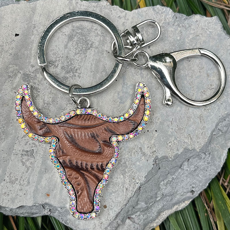 Bull Shape Key Chain-Teresa&#39;s Fashionista LLC