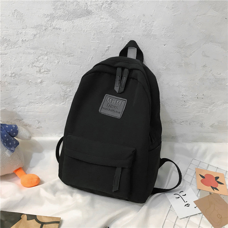 Solid Backpack For Men And Women Korean Version Junior High School Students Schoolbag Outdoor Large Capacity Travel Bags-Teresa&#39;s Fashionista LLC