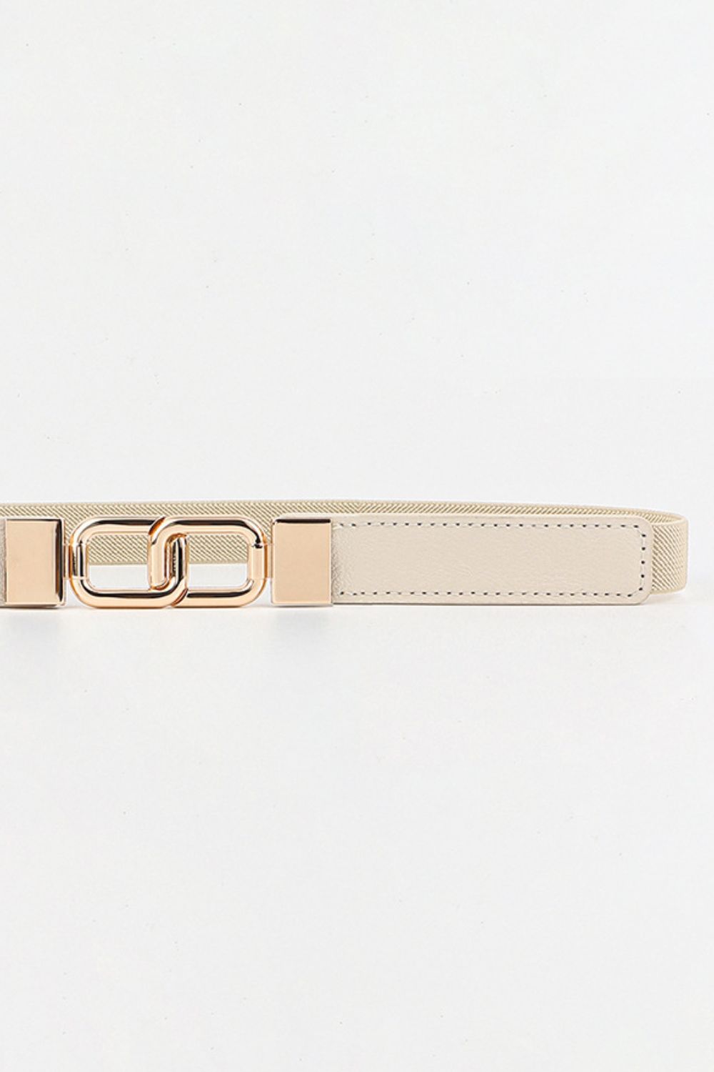 Geometric Double Buckle Elastic Belt-Teresa&#39;s Fashionista LLC