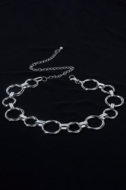 Alloy Chain Circle Shape Belt-Teresa&#39;s Fashionista LLC