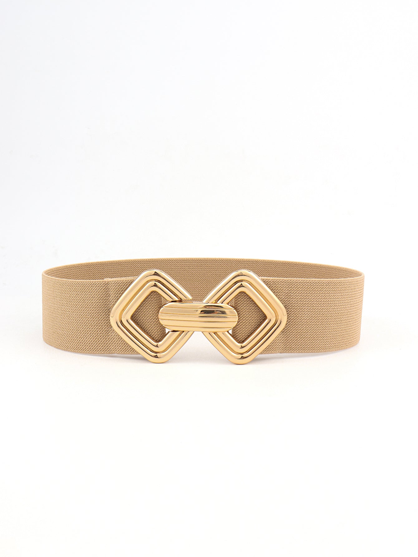 Geometric Buckle Elastic Wide Belt-Teresa&#39;s Fashionista LLC