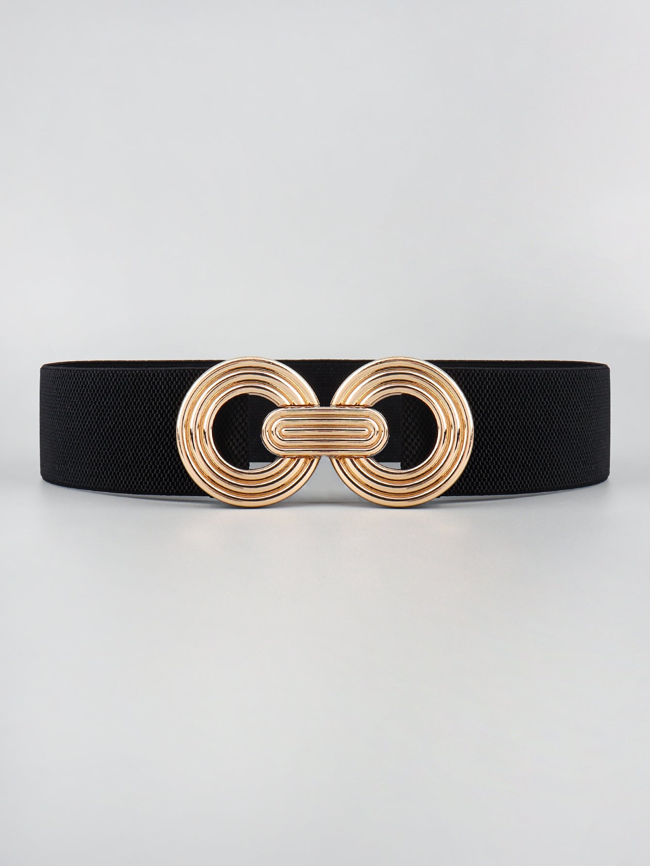 Geometric Buckle Elastic Wide Belt-Teresa&#39;s Fashionista LLC