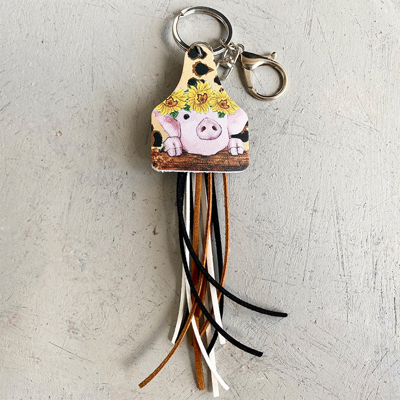 Chimney Shape Fringe Detail Key Chain-Teresa&#39;s Fashionista LLC