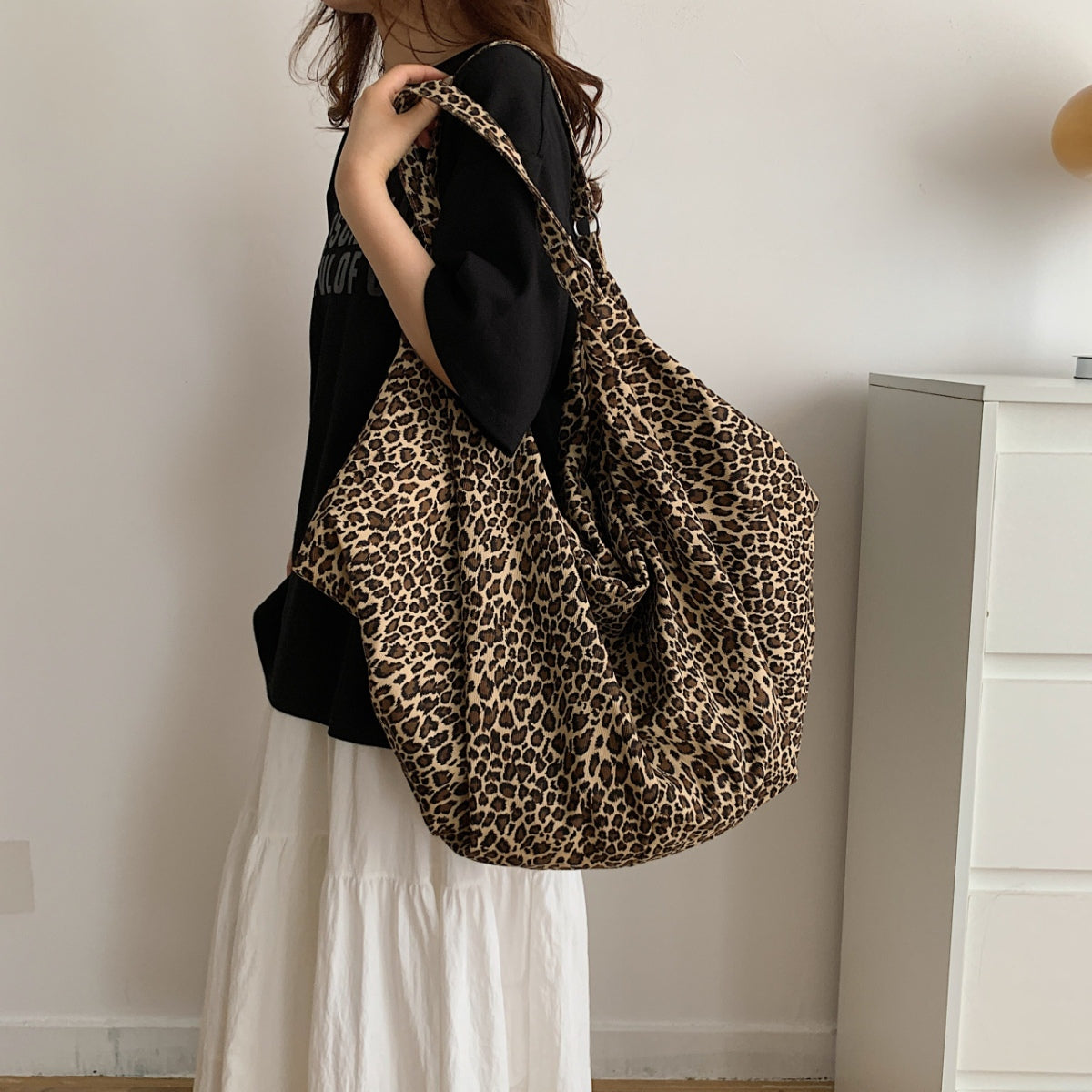 Leopard Polyester Tote Bag-Teresa&#39;s Fashionista LLC