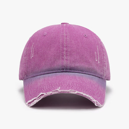 Distressed Washed Adjustable Baseball Cap-Teresa&#39;s Fashionista LLC