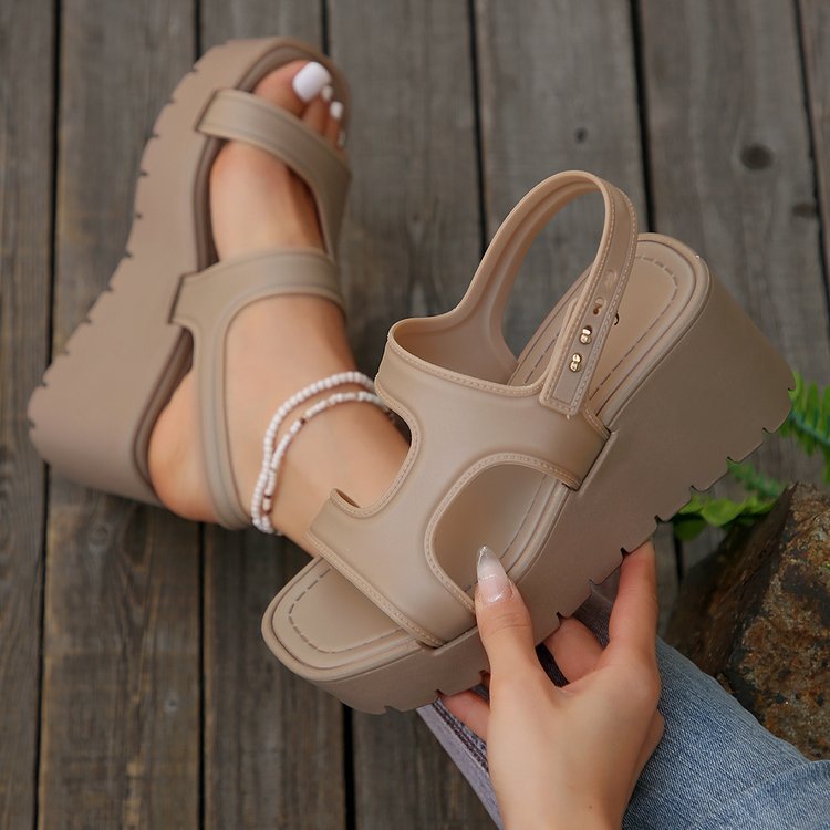 Open Toe Wedge Sandals-Teresa&#39;s Fashionista LLC