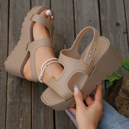 Open Toe Wedge Sandals-Teresa&#39;s Fashionista LLC