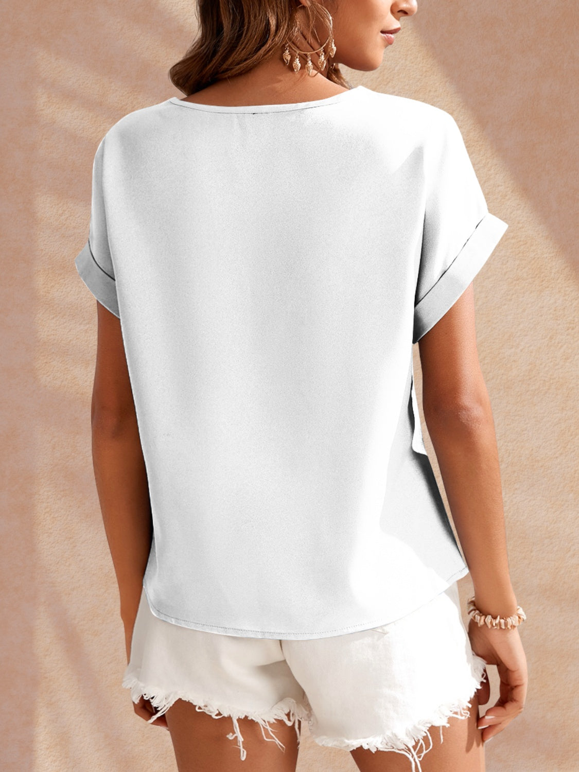 Heart Round Neck Short Sleeve T-Shirt-Teresa&#39;s Fashionista LLC