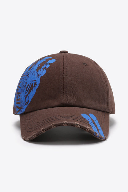 VIBRA Graphic Distressed Adjustable Baseball Cap-Teresa&#39;s Fashionista LLC