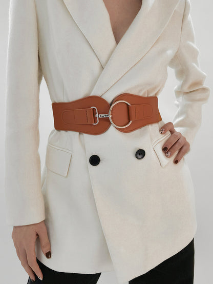 PU Elastic Wide Belt-Teresa&#39;s Fashionista LLC