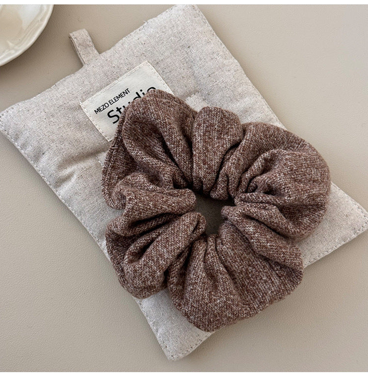 3-Piece Ruched Heathered Elastic Hair Scrunchy