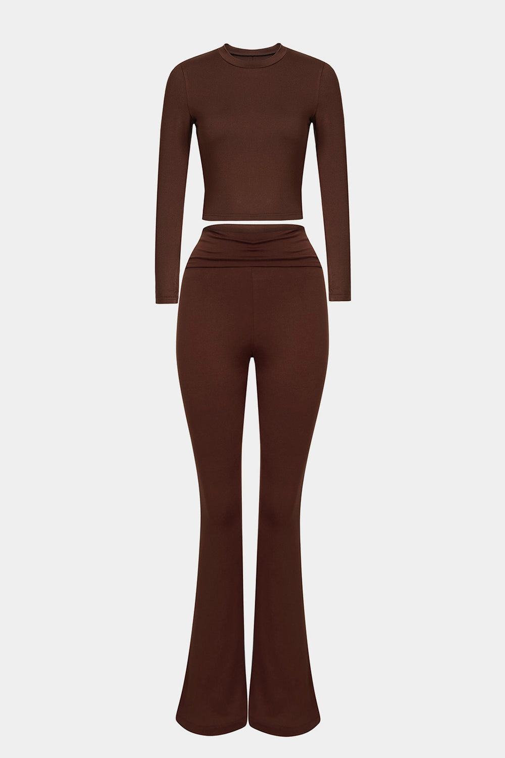 Round Neck Long Sleeve Top and Pants Set-Teresa&#39;s Fashionista LLC