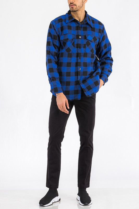 Mens Quilted Padded Flannel-Teresa&#39;s Fashionista LLC