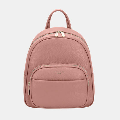 David Jones PU Leather Backpack Bag-Teresa&#39;s Fashionista LLC