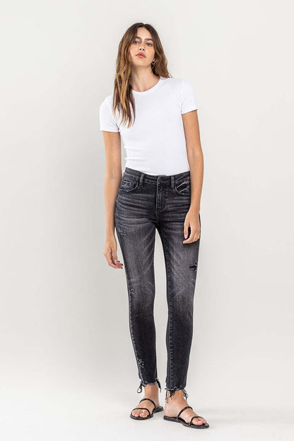 Lovervet Raw Hem Cropped Skinny Jeans