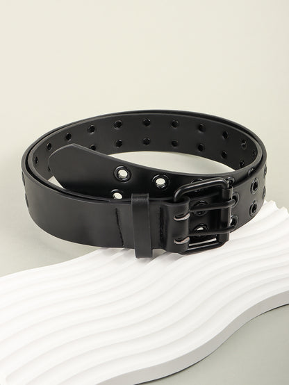 Grommet PU Leather Belt-Teresa&#39;s Fashionista LLC