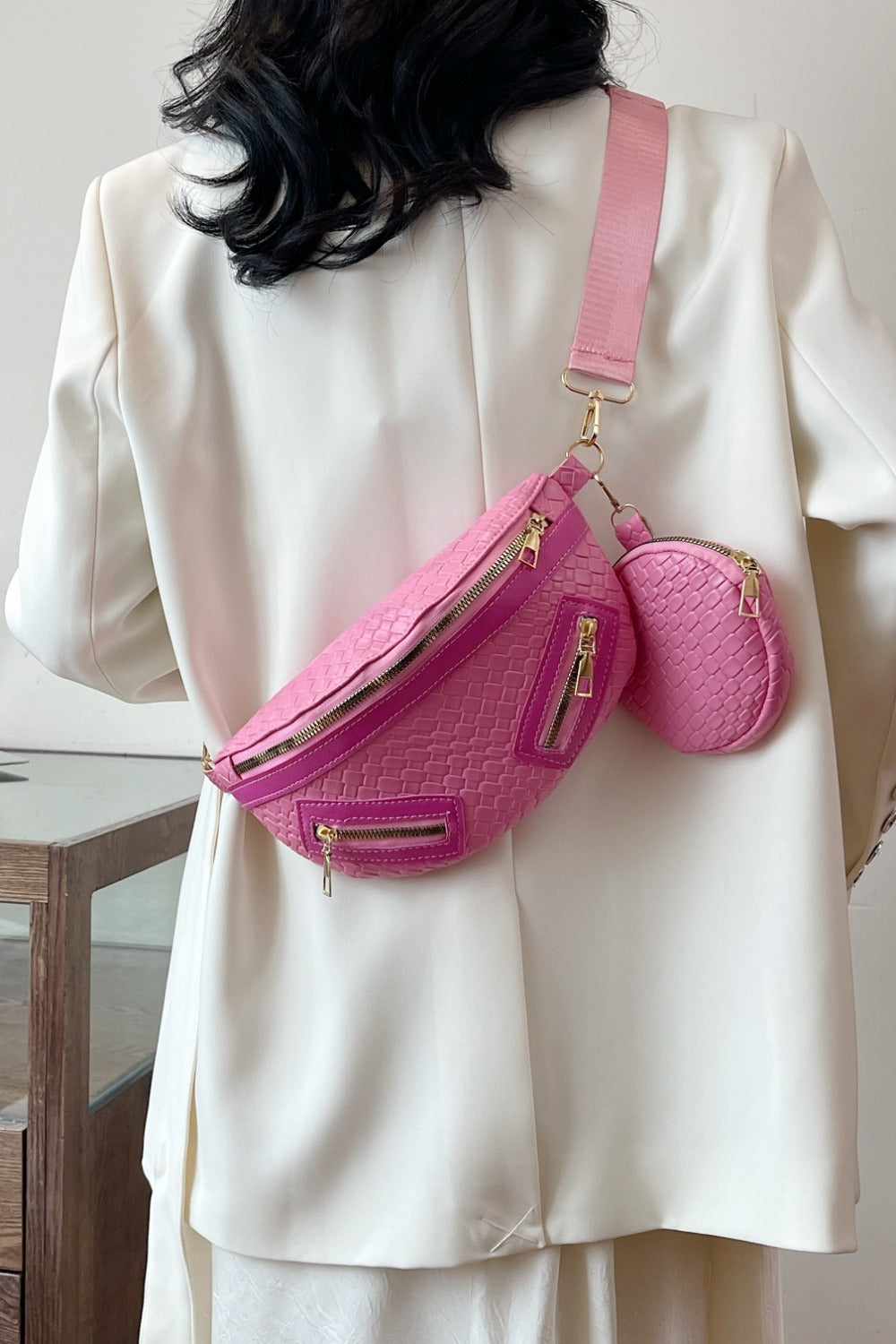 PU Leather Crossbody Bag with Coin Purse-Teresa&#39;s Fashionista LLC