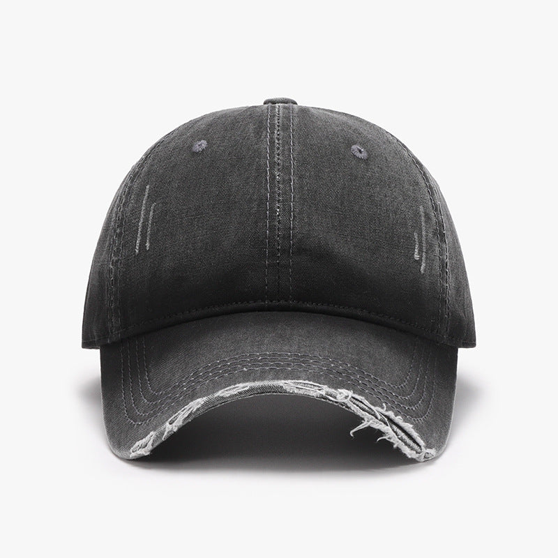 Distressed Washed Adjustable Baseball Cap-Teresa&#39;s Fashionista LLC