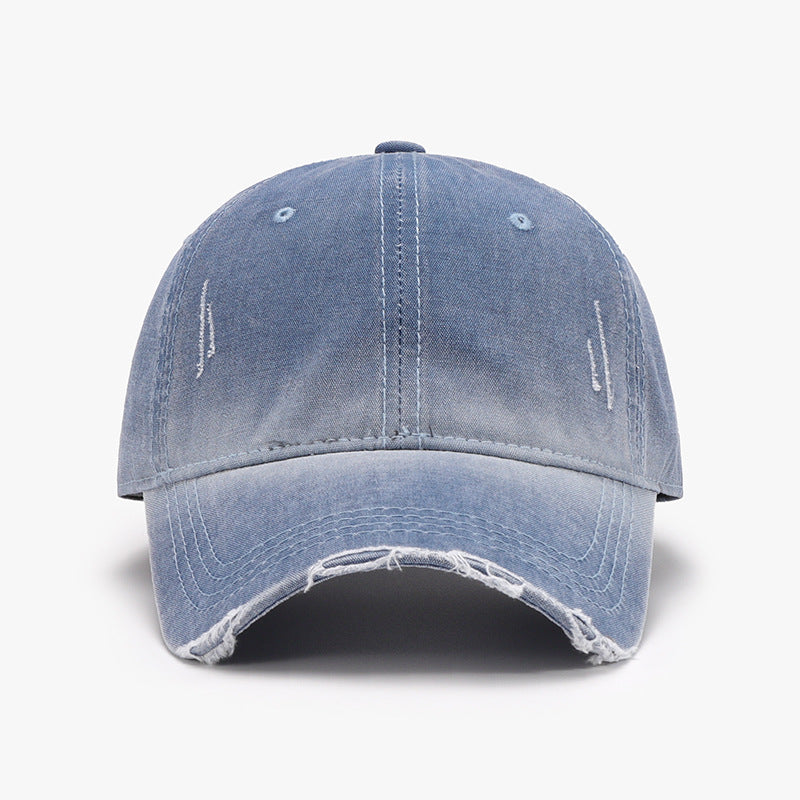 Distressed Washed Adjustable Baseball Cap-Teresa&#39;s Fashionista LLC