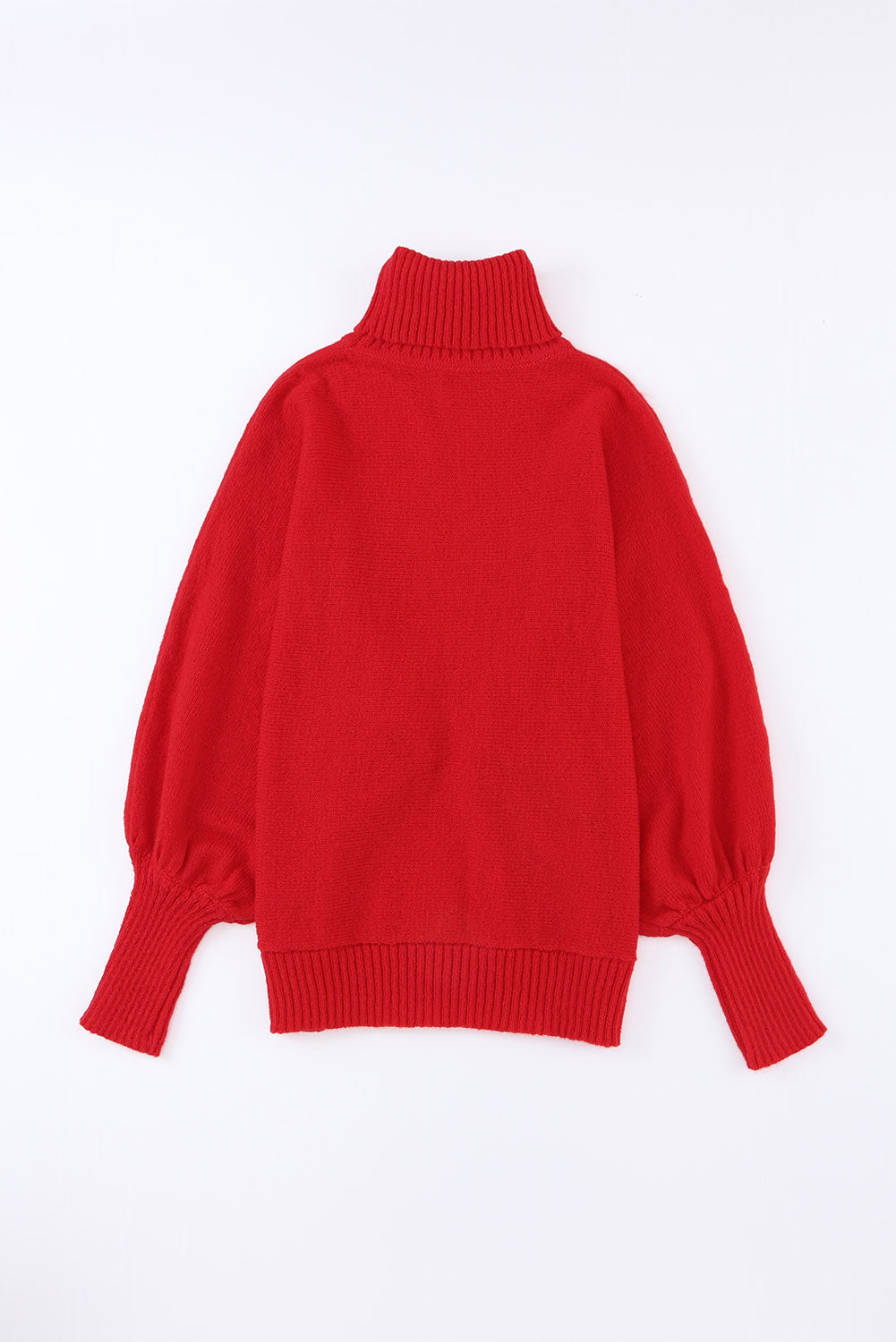 Red Merry Letter Embroidered High Neck Sweater-Teresa&#39;s Fashionista LLC