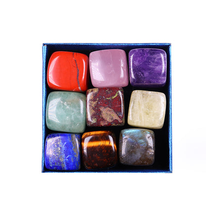 Natural Crystal Block Gravel Energy Gem Chakra Crystal 9 Gift Box-Teresa&#39;s Fashionista LLC