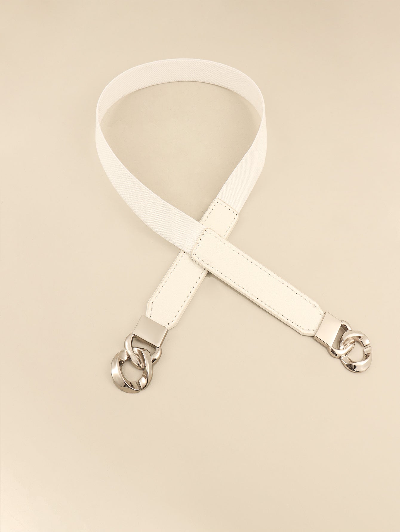 Zinc Alloy Buckle Elastic PU Belt-Teresa&#39;s Fashionista LLC