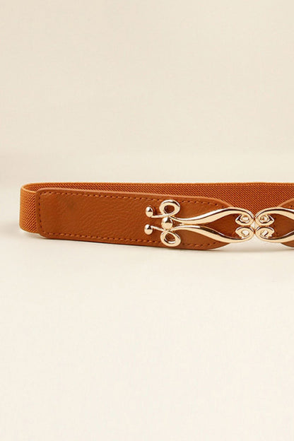 Alloy Buckle Elastic Belt-Teresa&#39;s Fashionista LLC