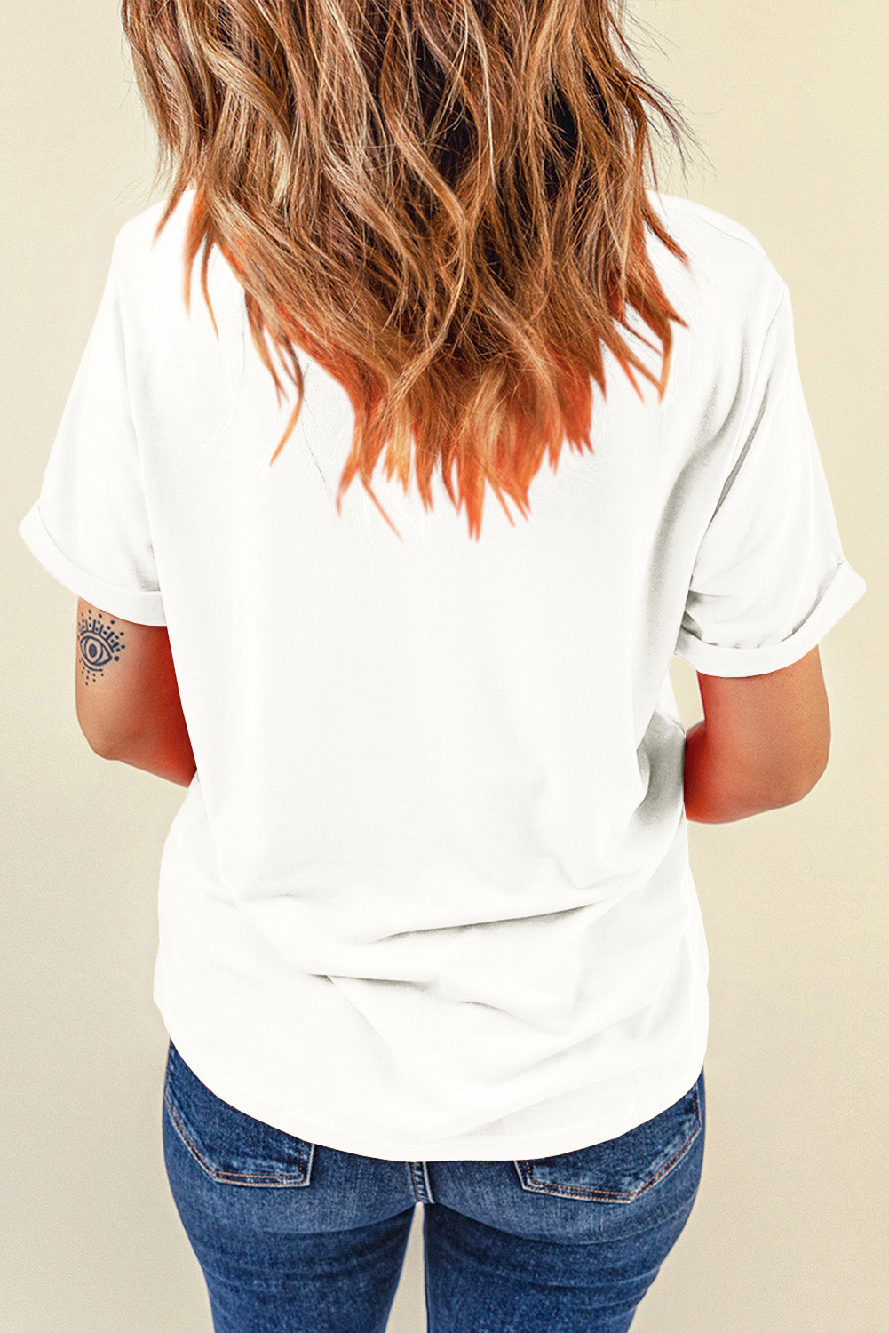 AMERICA Round Neck Short Sleeve T-Shirt-Teresa&#39;s Fashionista LLC