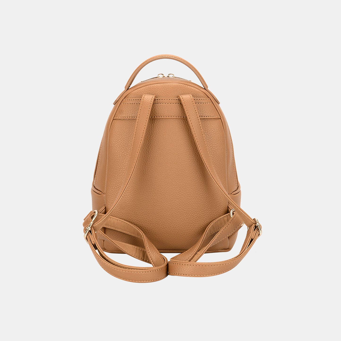 David Jones PU Leather Handle Backpack-Teresa&#39;s Fashionista LLC