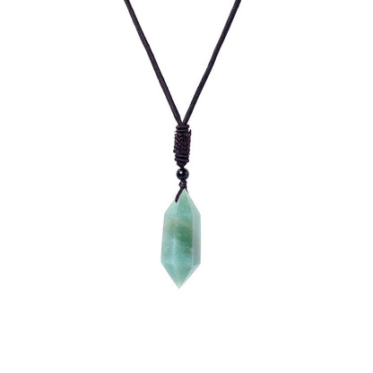 Raw Crystal Energy Stone Jewelry Pendant Necklace-Teresa&#39;s Fashionista LLC